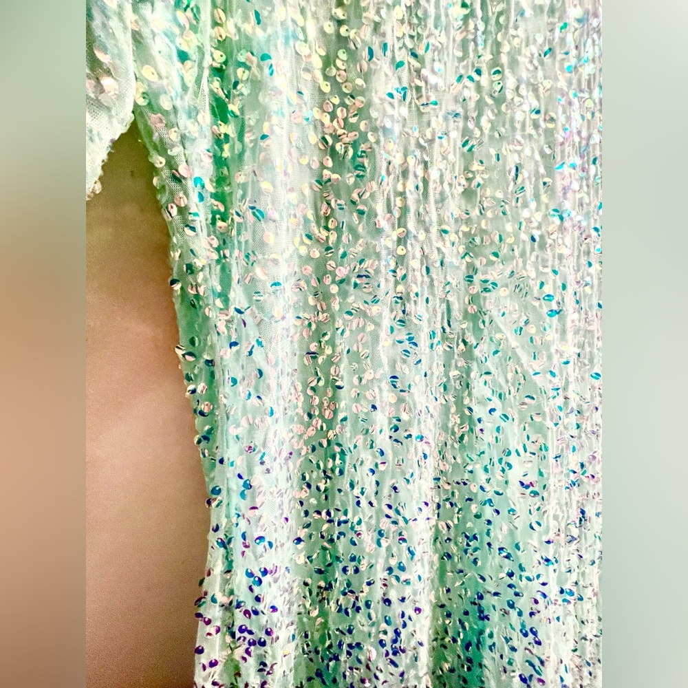 Anthropologie BHANUNI BY JYOTI Sequin Siren Maxi Dress SIZE 1X Great Condition - Picture 4 of 16